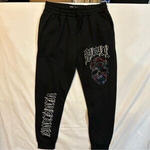 Rebel Vengeance Black Graphic Joggers